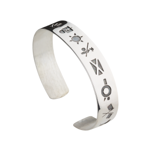 Pulsera Ancha ALMAHISPANIA Plata 20cm