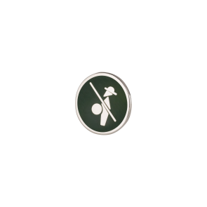 Broche de Solapa ALMAHISPANIA Quijote Esmaltado en Verde 18mm