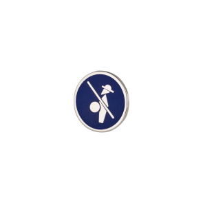 Broche de Solapa ALMAHISPANIA Quijote Esmaltado en Azul 18mm