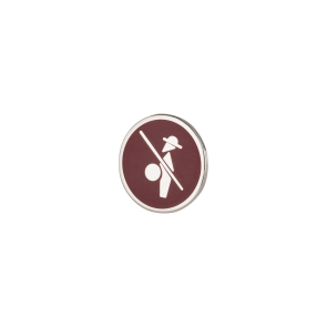 Broche de Solapa ALMAHISPANIA Quijote Esmaltado en Rojo 18mm