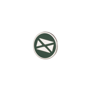 Broche de Solapa ALMAHISPANIA Aspa Tercios Esmaltado en Verde 18mm