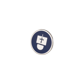 Broche de Solapa ALMAHISPANIA Carabela Esmaltado en Azul 18mm