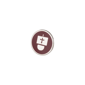 Broche de Solapa ALMAHISPANIA Carabela Esmaltado en Rojo 18mm