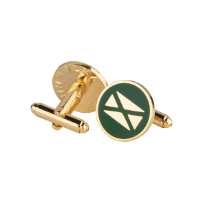 Gemelos para Camisa ALMAHISPANIA Aspa Esmaltado Verde 18mm
