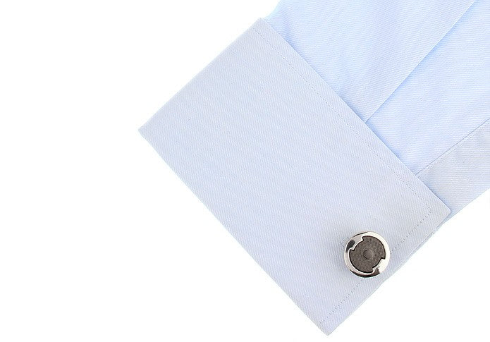 Gemelos de Camisa DAM Dotted Hexagon in Steel 20mm
