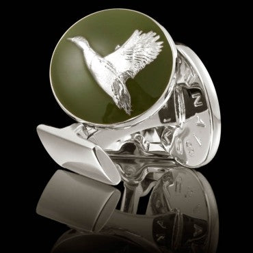 Gemelos Skultuna Serie The Hunter The Flying Duck - El Pato Volando Plateado