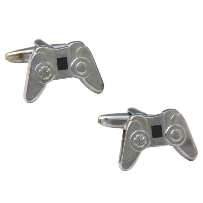 Gemelos Mando Playstation Plateado