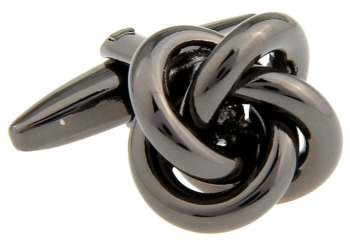 Gemelos Nudo Black Steel Double