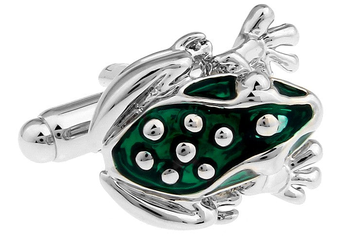 Gemelos Rana Verde Esmaltada
