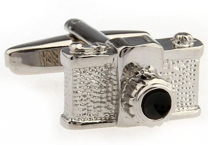 Gemelos Camara Reflex Plateada