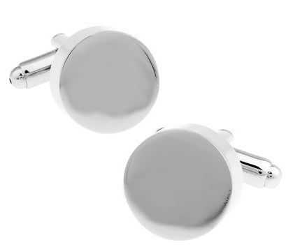 Gemelos Rounded Plain Sliver Plated