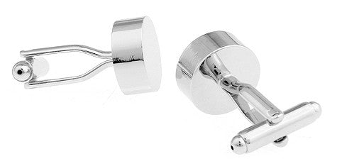 Gemelos Rounded Plain Sliver Plated