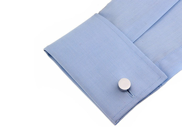Gemelos Rounded Plain Sliver Plated