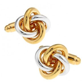 Gemelos Nudo Plated and Gold Double