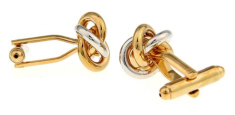 Gemelos Nudo Plated and Gold Double