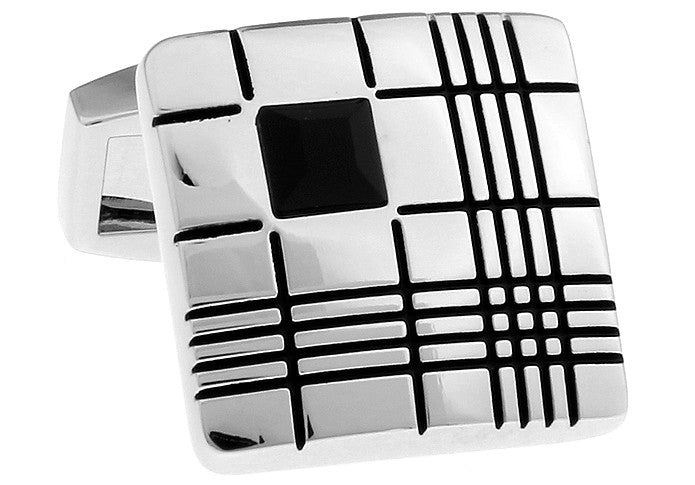 Gemelos Wedding Stripes in Square in Black