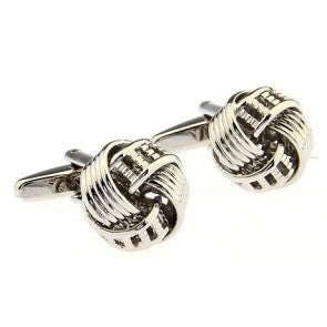 Gemelos Nudo Borla Stripes & Holes