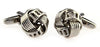 Gemelos Nudo Borla Stripes & Holes