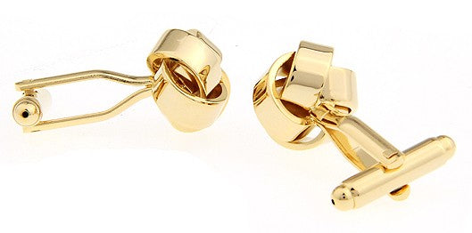 Gemelos Nudo Elegant Acero Single Gold