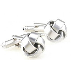 Gemelos Nudo Acero Single Plated