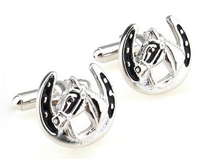 Gemelos para camisa Herradura y Caballo