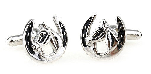 Gemelos para camisa Herradura y Caballo