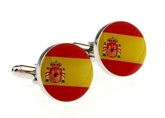 Gemelos de camisa Bandera de España Redonda