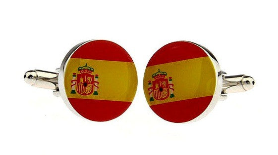 Gemelos de camisa Bandera de España Redonda