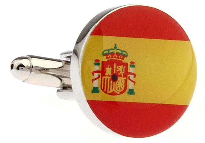 Gemelos de camisa Bandera de España Redonda
