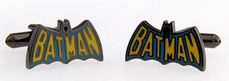 Gemelos Batman Logo Retro Acero Negro