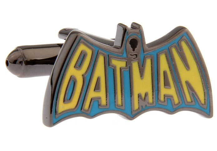 Gemelos Batman Logo Retro Acero Negro