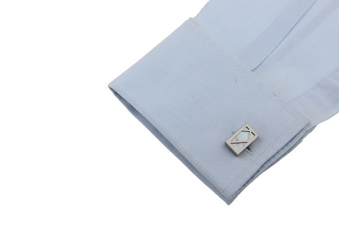 Gemelos de Camisa Diseño Rectangular Plated 20,5x12,5mm