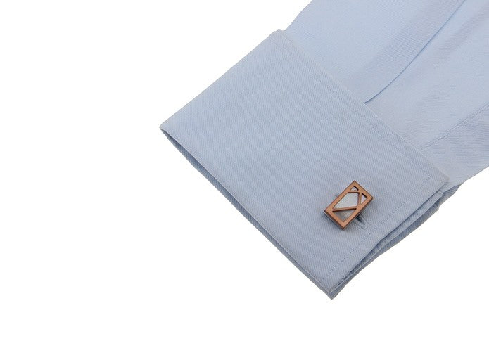 Gemelos de Camisa Diseño Rectangular Bronce 20,5x12,5mm