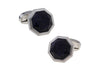 Gemelos de Camisa Diseño Octogonal Negro mod 2 17x17mm