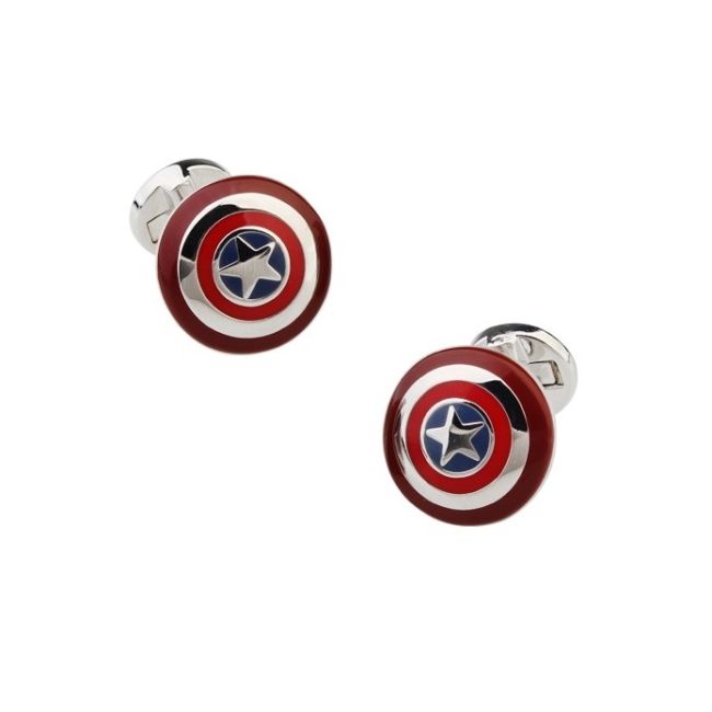Gemelos de Camisa Escudo Capitán América mod 3 17x17mm
