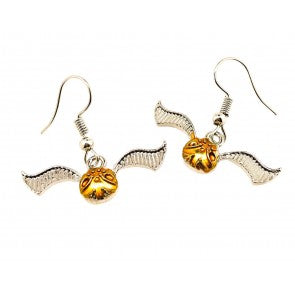 Pendientes Snitch dorada Harry potter 30x10mm