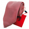 Corbata BOSS 7,5cm Negra estampados rojos