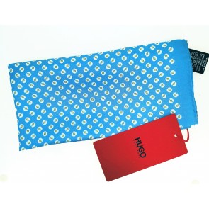 Pañuelo de Bolsillo HUGO Azul Cielo Estampado Blanco 33x33 cm