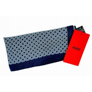 Pañuelo de Bolsillo HUGO Marino Estampado Turquesa 33x33 cm
