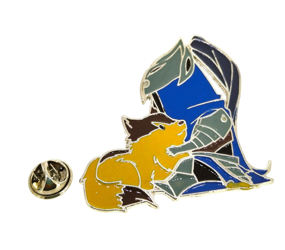 Pin de solapa Guerrera Armadura y Perro 50x47mm