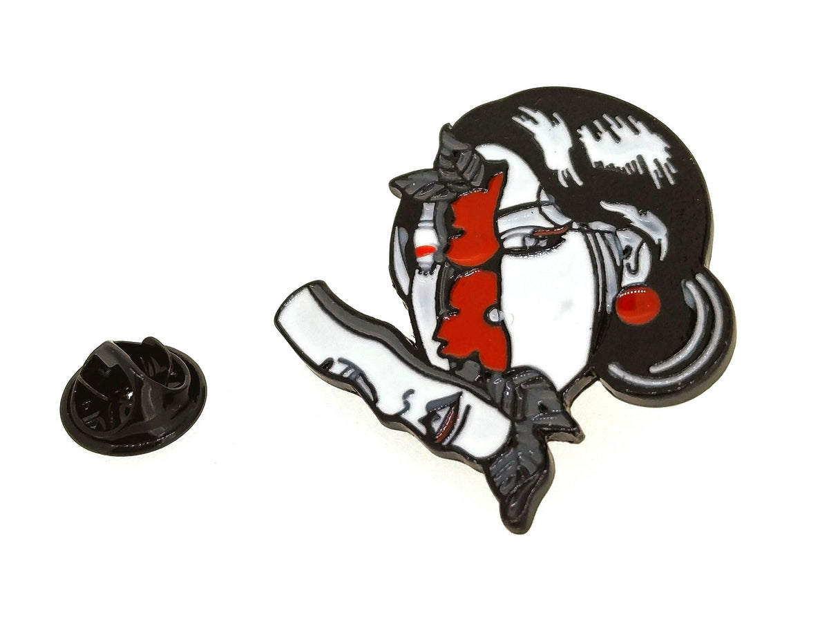 Pin de solapa Cara efecto Floreado mod 2 37x35mm