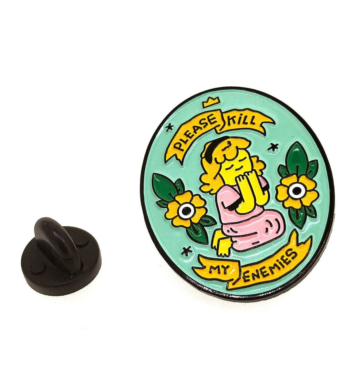 Pin de solapa Please Kill My Enemies 32x25mm