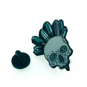 Pin de solapa Calavera Piedras preciosas 35x24mm