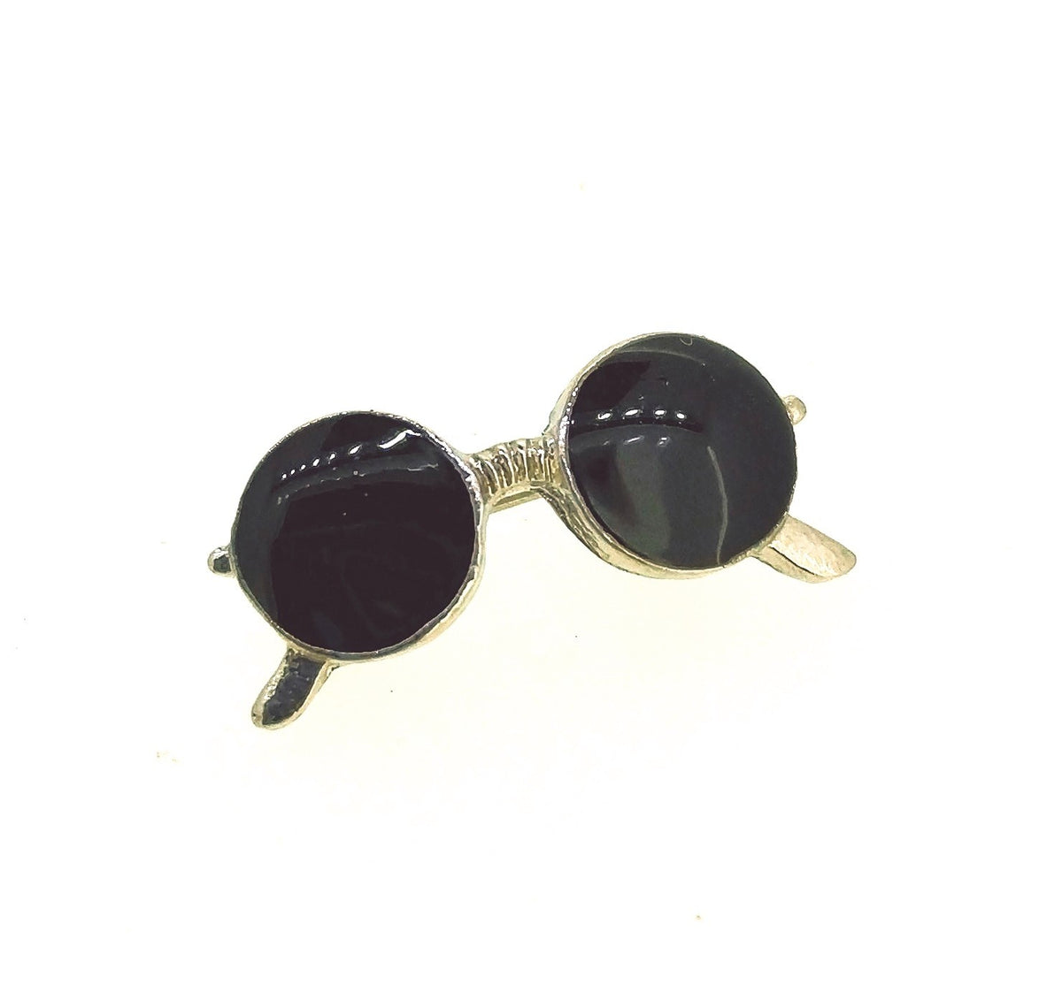 Alfiler Gafas de Sol Plateado 25x10mm