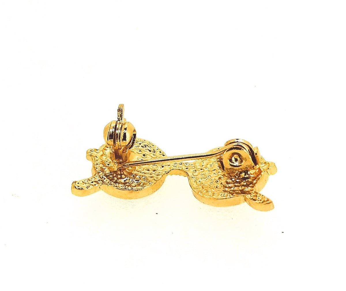 Alfiler Gafas de Sol Dorado 25x10mm