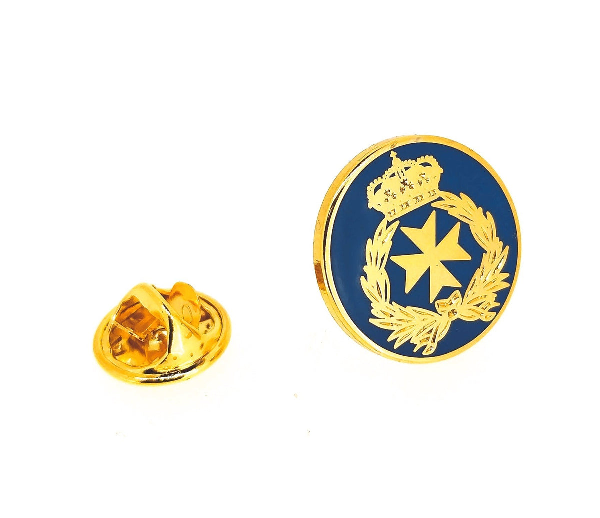 Pin de solapa cuerpo de sanidad militar azul 17mm