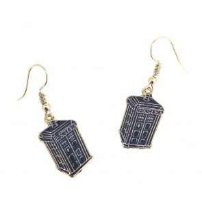 Pendientes Doctor Who Cabina Tardis mod 2 23x14mm
