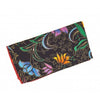 Pañuelo de Algodon Negro Estampado Flores colores 23x23cm