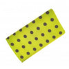Pañuelo de Algodon Verde Brillo Topos Grises 23x23cm