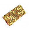 Pañuelo de Algodon Marron Flores Amarillas 23x23cm